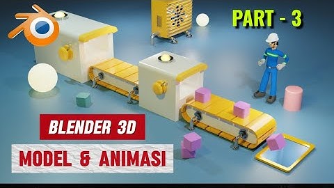 Tutorial Blender 3D Indonesia - Cara Buat Conveyor Otomatis Bergerak - Part 3 (Basic)