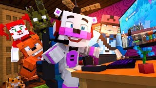 Minecraft FNAF 6 Pizzeria Simulator - HELPY IS ADDICTED TO FORTNITE! (Minecraft Roleplay)