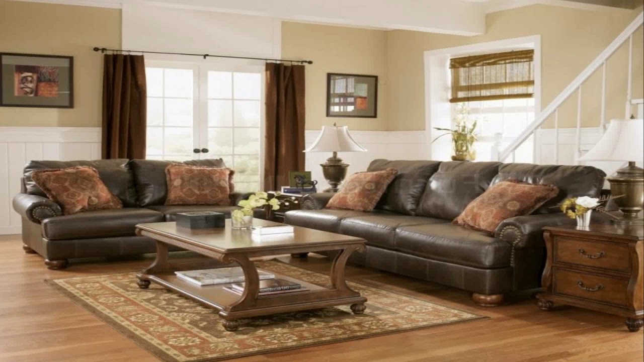Living Room Wall Colors With Brown Sofas - YouTube