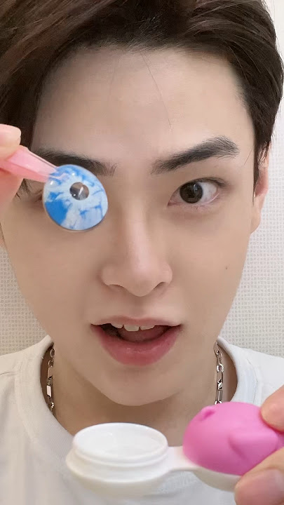 Giant blue contact lenses for giants
