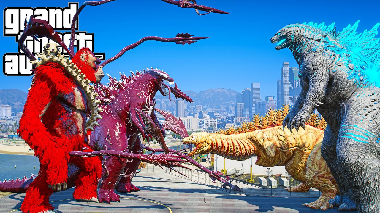 ScarKing, Carnage Godzilla vs Godzilla x Shin Godzilla SF - One More Battle ( GTA V Mods )