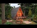 Cozy Hut in Spring Forest Ambience with Relaxing Birdsong and Fireplace for Sleep, Relaxation, Study