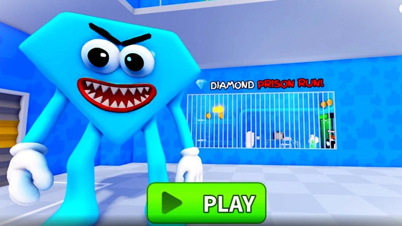 Забег по тюрьме в форме алмаза! (Обби) Геймплей Roblox! Испытание без смертей.