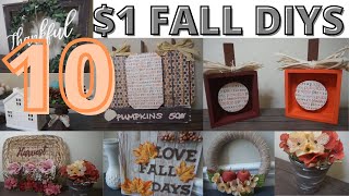 10 FUN AND EASY $1 FALL DIYS  | FALL DECOR IDEAS 2020