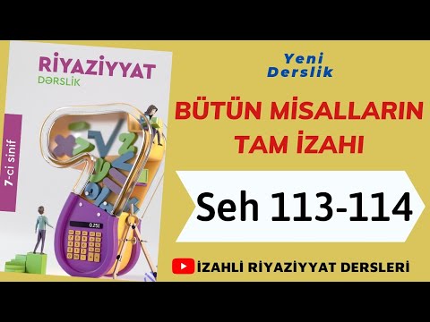 7ci sinif Riyaziyyat seh 113-114 Uc terefine gore ucbucagin qurulmasi (butun misallarin tam izahi)