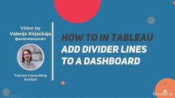 How to in Tableau in 5 mins: Adding Divider Lines to a Dashboard