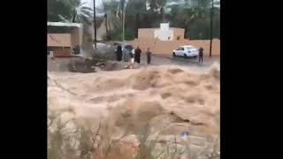 مشاهد صادمة من إعصار شاهين الدي يضرب عمان الاردن