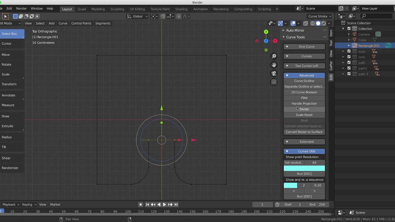Blender 2 Curve Tools Add Ion Youtube