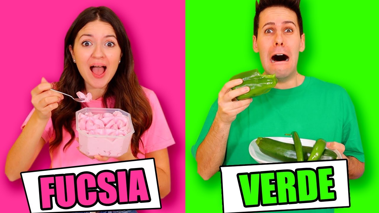 MANGIARE SOLO UN COLORE DI CIBO PER 24 ORE!!!