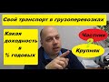 Свой транспорт в грузоперевозках. Какая доходность в процентах и когда от него избавляться.