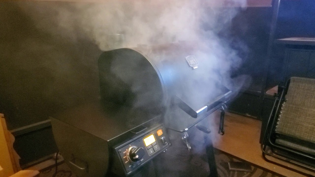 First burn and seasoning Oklahoma Joe's Rider DLX - YouTube
