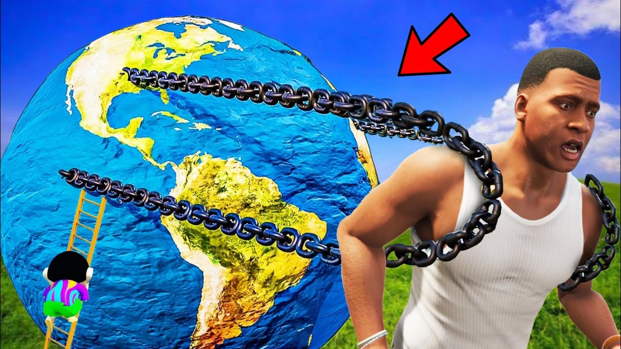 FRANKLIN BECOME STRONGEST MAN EVER TO PULL WHOLE EARTH IN GTA 5