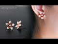DIY summer stud earrings. How to make beaded jewelry