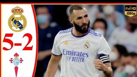 Real Madrid VS celta Vigo 5-2 resumen partido completo