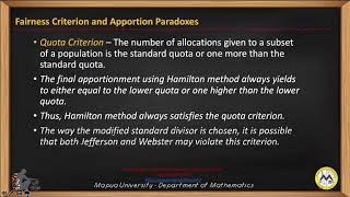 Apportionment Video Lecture Part 2
