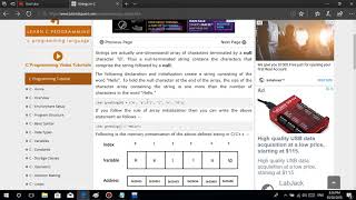 C Programming Tutorial (TAGALOG VERSION) - #20 Strings in C