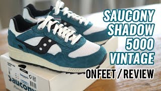 Saucony Shadow 5000 Vintage Teal White Black - On Feet Review