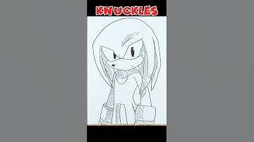 HOW TO DRAW KNUCKLES THE ECHIDNA #knucklestheechidna #knuckles #shorts