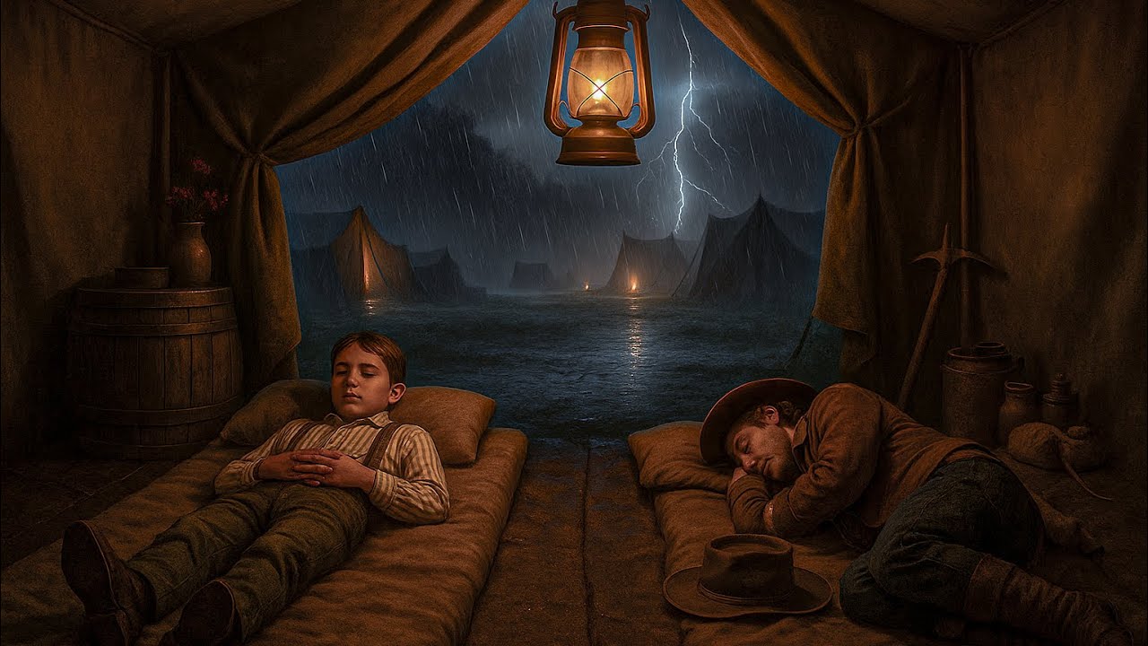 Cozy Thunderstorm Night in the Tent — Resting Safe and Peaceful with Jack & Sadie Adler|RDR2 ASMR 