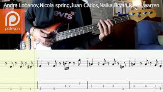 Video thumbnail of "Bee Gees - More Than A Woman " Saturday Night Fever " BASS COVER + PLAY ALONG TAB + SCORE"