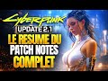 Cyberpunk 2077  une update 21 incroyable  rsum complet du patch notes