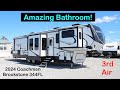 Huge front living rv with an amazing bathroom 2024 coachmen brookstone 344fl