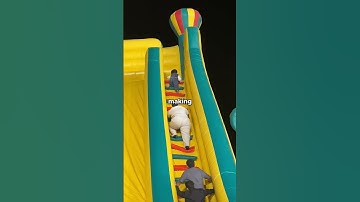 Climbing on the Inflatable Slide(@samih1990 on TT)