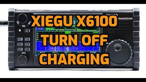 Xiegu X6100 - Turn On or Off the External charging DC input.