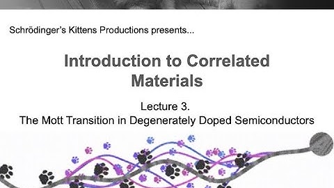 Introduction to Correlated Materials 3: The Mott Transition in Degenerately Doped Semiconductors.