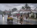 Heavy Rain in a Beautiful Green Village 🌧️ | Deep Sleep Sounds for Insomnia Relief