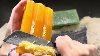 cutting dry soap