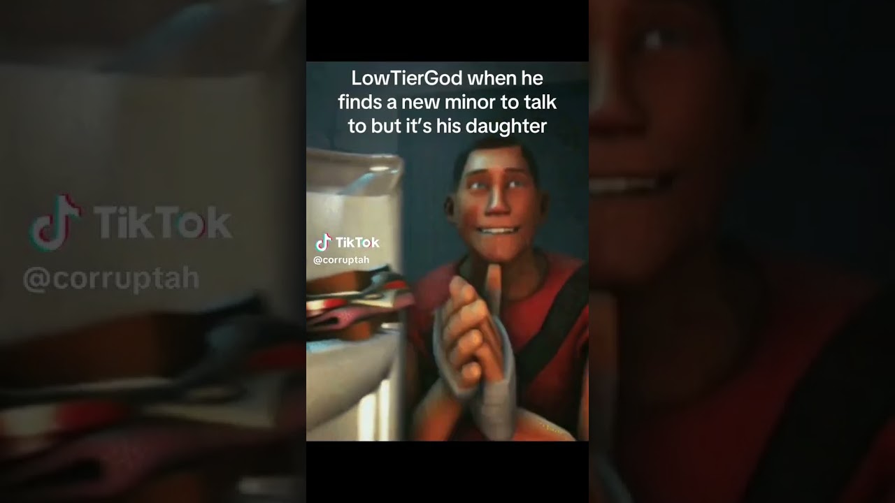 LowTierGod talking to minors but realizes it's his daughter