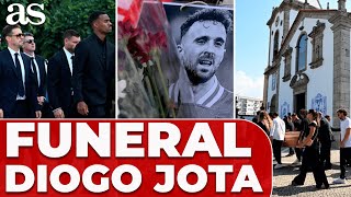 COMPLETE FUNERAL for the DEATH of DIOGO JOTA and his BROTHER ANDRÉ SILVA at MATRIZ CHURCH GONDOMAR