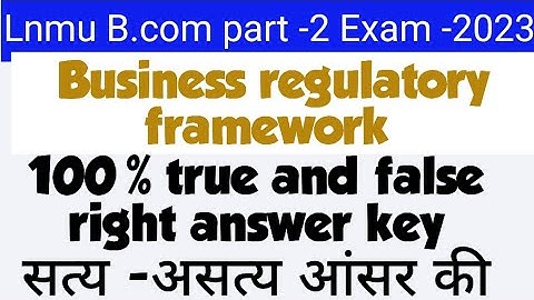 lnmu bcom part 2 business regulatory framework answer key 2023 bcom 2nd year brf answer key 2023