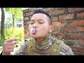 Battle Nerf War: Bricklayer Man Nerf Guns Robber group WATERMELON BIGBABOL BATTLE