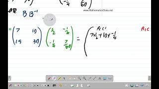 Matrix Inverse and the Unit Matrix