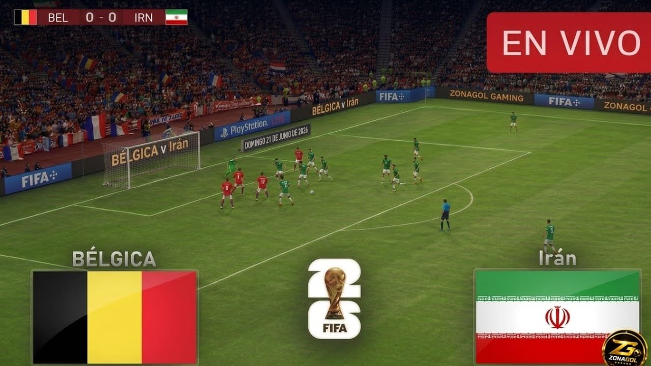Bélgica vs Irán 🛑EN VIVO Mundial2026  |Simulación Realista PES2021|