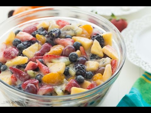 Creamy Fruit Salad with Homemade Vanilla Dressing Recipe