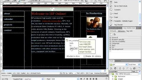 Dreamweaver: Code Navigator