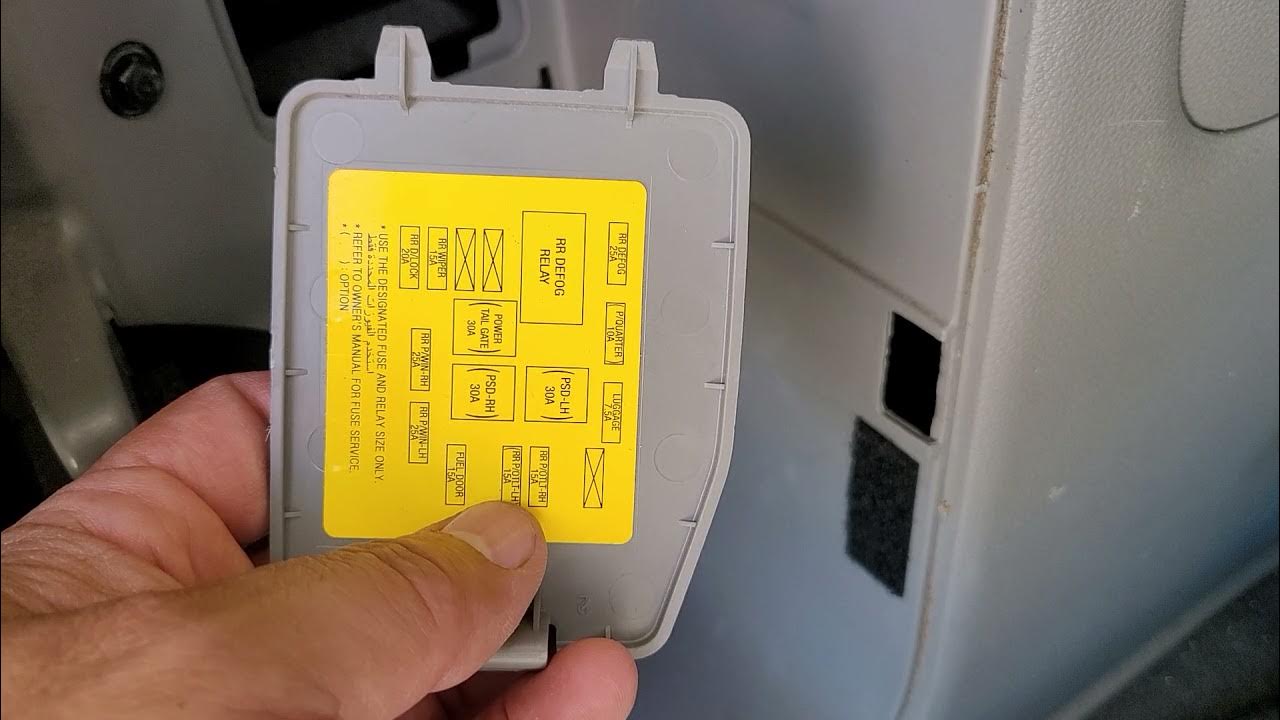 12v Outlet not working? Kia Sedona / Carnival Rear 12v Outlet Fuse