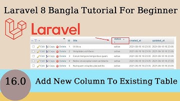 Add new column to existing table using migration in Laravel | Laravel Bangla Tutorial | Moneruzzaman