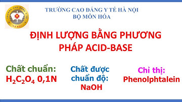 BÀI 3. ĐỊNH LƯỢNG BẰNG PHƯƠNG PHÁP ACID-BASE/ PHA 100L DUNG DỊCH NaOH 0,1N TỪ DUNG DỊCH NaOH 0,5N...