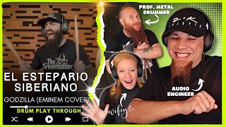 EL ESTEPARIO SIBERIANO "Godzilla" (Drum Play Through / Eminem) // Audio Engineer & Wifey🥷🏻 React