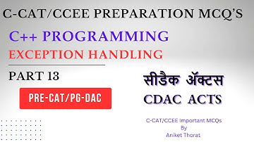 CDAC | CCEE/C-CAT MCQ