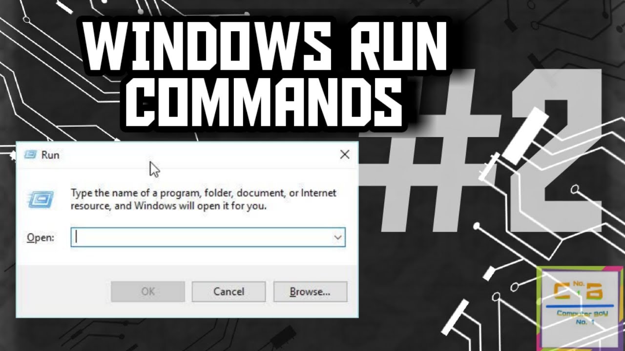 Windows Run Commands #2 || Computer Boy No. 1