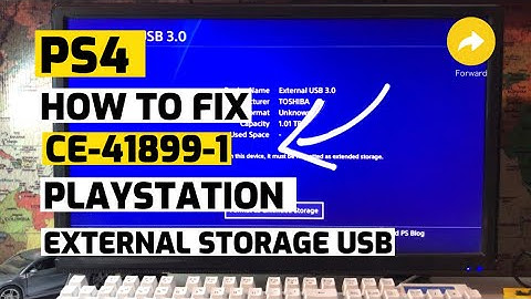 PS4 How to fix CE-41899-1 External Storage Device USB
