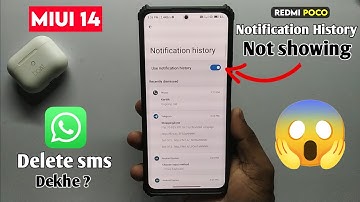 Notification history Not showing in Redmi | Notification history WhatsApp Deleted Messages dekhe