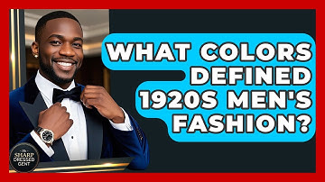 What Colors Defined 1920s Men