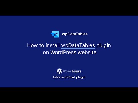 How to install wpDataTables plugin on WordPress website