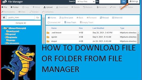 How to Download a folder or file in Hostgator Cpanel File Manager